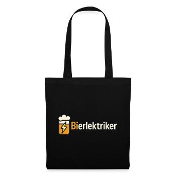 Beer Blitz Illustration: Cloud & Lightning - Tote Bag - black - Front