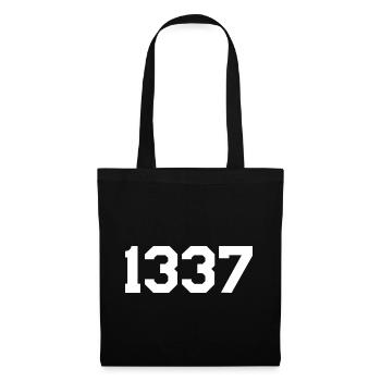 1337 – White Text Design - Tote Bag - black - Front