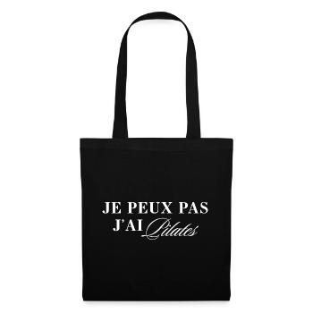 Je peux pas j’ai pilates humour citation drôle - Sac en tissu - noir - Devant