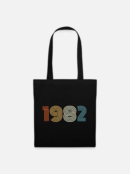 1982 Geschenk 1982 Jahrgang 1982 - Stoffbeutel - Schwarz