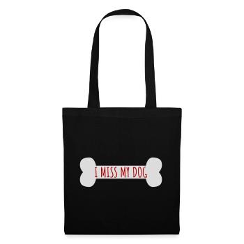 Mon chien Dog Amamant Dog Love Logo de blague - Sac en tissu - noir - Devant