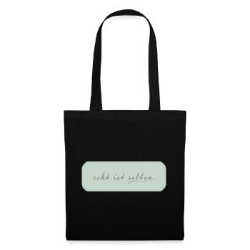Le réel est rare – Typographie minimaliste - Sac en tissu - noir - Devant