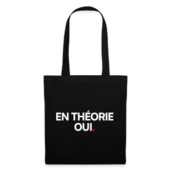 En théorie... - Sac en tissu - noir - Devant