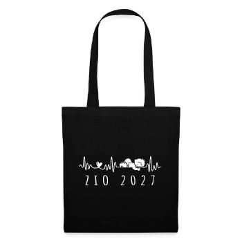 Zio 2027 Battito Cardiaco Annuncio Gravidanza - Sac en tissu - noir - Devant