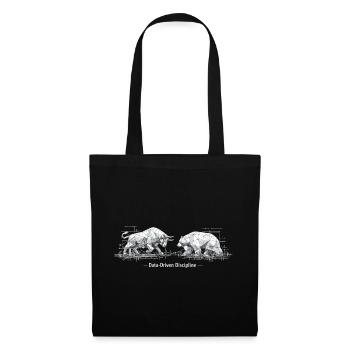 Discipline basée sur les données : conception Bull & Bear - Sac en tissu - noir - Devant