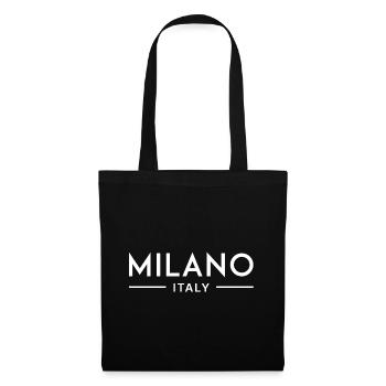 Mailand, Italien - Stoffbeutel - Schwarz - Vorne