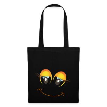 Happy female smiley present idea - Tote Bag - black - Front