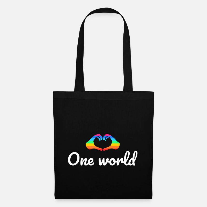 one world - Stoffbeutel - Schwarz