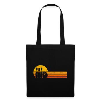 Bowling retro bowler skittles gift - Tote Bag - black - Front
