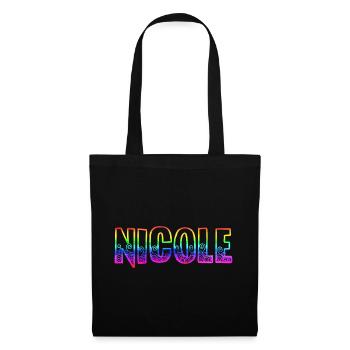 nicole rs rainbow - Tote Bag - black - Front