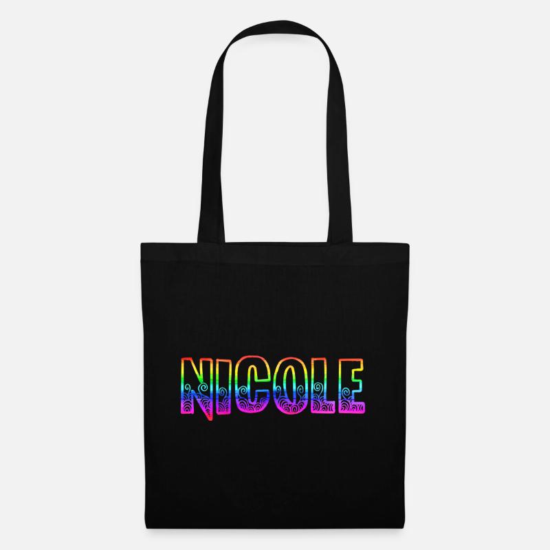 nicole rs regenbogen - Stoffbeutel - Schwarz