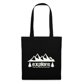 explore - Stoffbeutel - Schwarz - Vorne