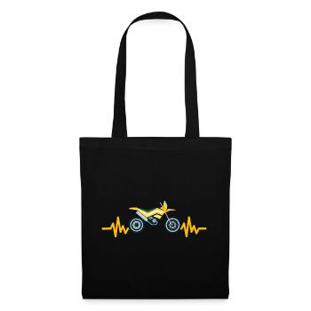 Heartbeat Motorrad - Motorcross - Stoffbeutel - Schwarz - Vorne