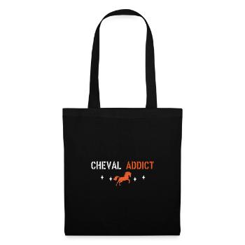 Horse addict - Tote Bag - black - Front