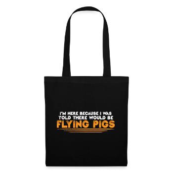 On m’a dit qu’il y aurait des cochons volants 16 - Sac en tissu - noir - Devant