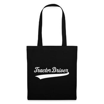 Tractor Driver – Lettering (Farmer / White) - Tote Bag - black - Front