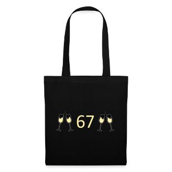 67th Birthday 67 Years Jubilee 67 Number 67 - Tote Bag - black - Front