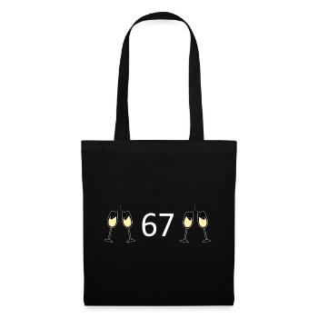 67th Birthday 67 Years Jubilee 67 Number 67 - Tote Bag - black - Front