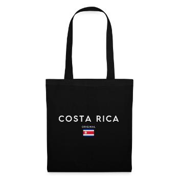 Costa Rica Flagge, Costa Rica Stolz - Stoffbeutel - Schwarz - Vorne