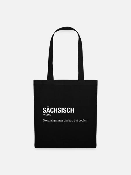 SÄCHSISCH Sachsen - Stoffbeutel - Schwarz