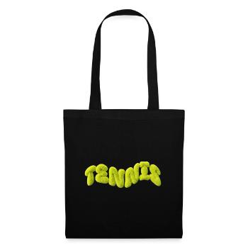 Chemise de tennis drôle de tennis duveteuse - Sac en tissu - noir - Devant