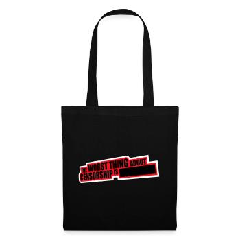 Le pire dans la censure, c’est l’ironie amusante - Sac en tissu - noir - Devant