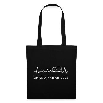 Futur Grand Frère 2027 Advertisement Grossesse - Tote Bag - black - Front