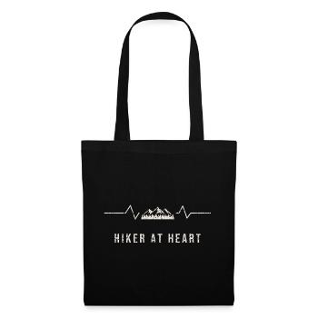 Hiker At Heart Heartbeat - Tote Bag - black - Front