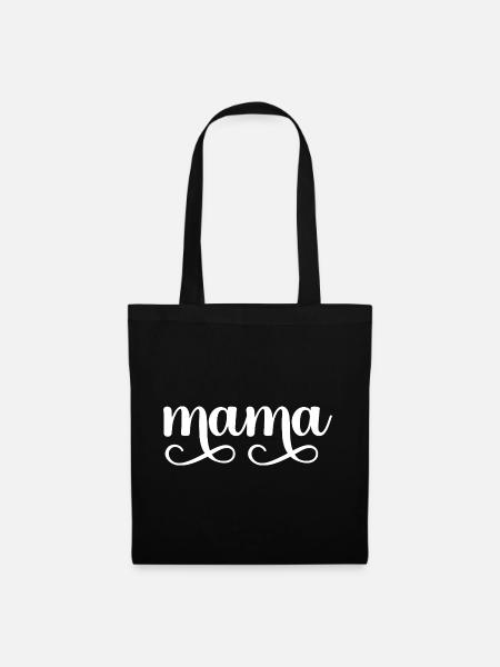 Mama Schriftzug Lettering Mutter Geschenkidee - Stoffbeutel - Schwarz