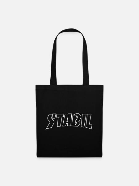 STABIL - SKATE OUTLINE - Stoffbeutel - Schwarz