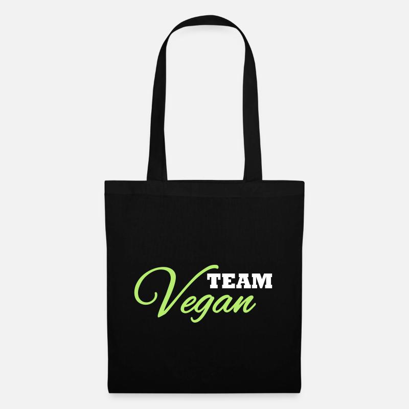 Team Vegan - Stoffbeutel - Schwarz