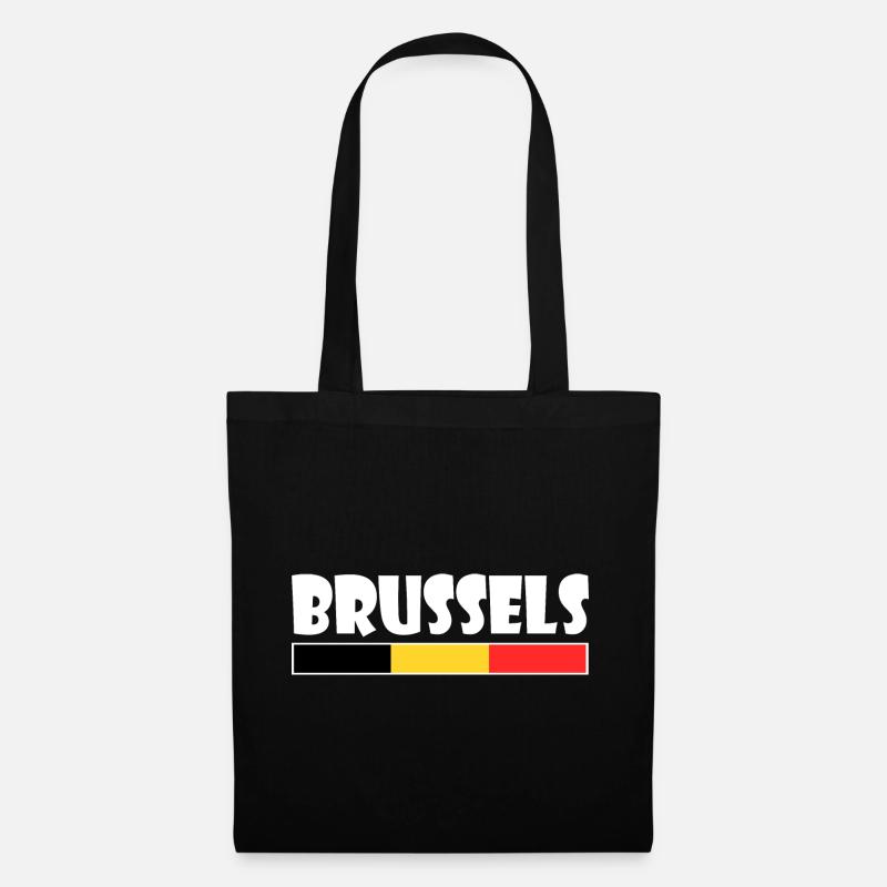 Brussel - Stoffbeutel - Schwarz