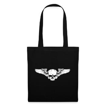 Skull wings - Tote Bag - black - Front