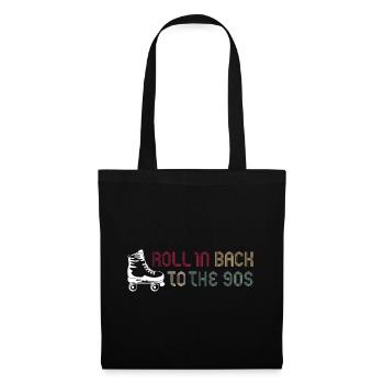 Rolling back to the 90s vintage skating - Tote Bag - black - Front