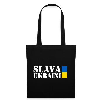 Slava ukraini - Stoffbeutel - Schwarz - Vorne