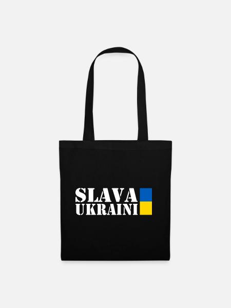 Slava ukraini - Stoffbeutel - Schwarz