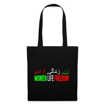 Women life freedom jin jiyan azadi - Sac en tissu - noir - Devant