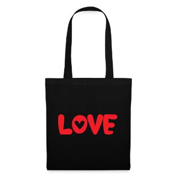 Love Heart - Tote Bag - black - Front