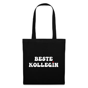 Beste Kollegin Geschenkidee - Stoffbeutel - Schwarz - Vorne
