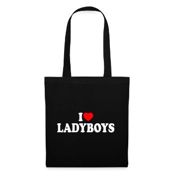I love ladyboys - Sac en tissu - noir - Devant
