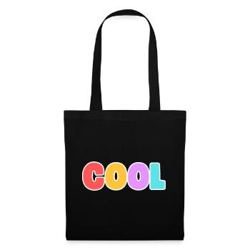 COOL! Buntes, personalisierbares Design - Stoffbeutel - Schwarz - Vorne