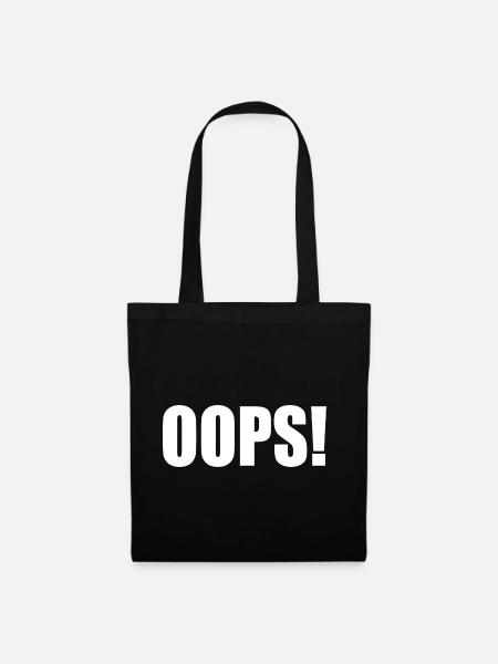 Oops - Stoffbeutel - Schwarz