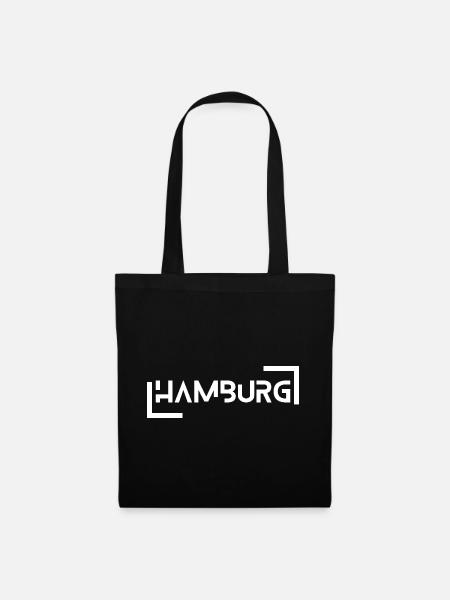 Hamburg - Stoffbeutel - Schwarz