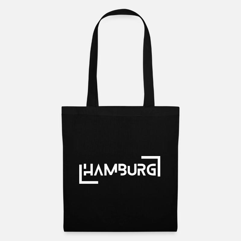 Hamburg - Stoffbeutel - Schwarz