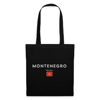 Flagge von Montenegro, montenegrinischer Stolz - Stoffbeutel - Schwarz - Vorne