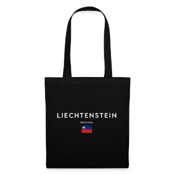 Flagge von Liechtenstein - Stoffbeutel - Schwarz - Vorne