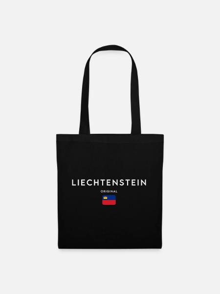 Flagge von Liechtenstein - Stoffbeutel - Schwarz