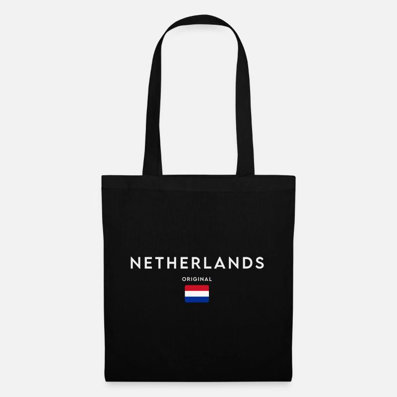 Flagge von Holland, holländischer Stolz - Stoffbeutel - Schwarz