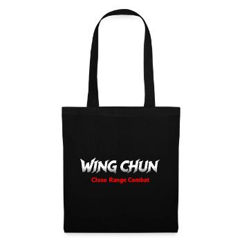 Wing Chun Nahkampfshirt weiß rot - Stoffbeutel - Schwarz - Vorne