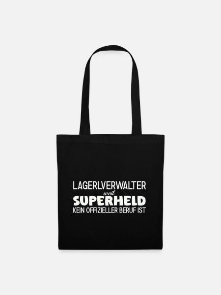 Lagerverwalter Superheld - Stoffbeutel - Schwarz